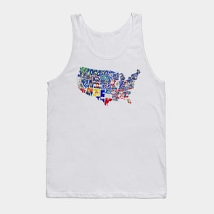 Flag Map of States Tank Top